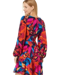 Women Adrianna Papell Printed Short Flounce Dress