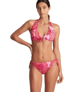 Women Lauren Ralph Lauren Provence Paisley Tie Front Halter Top