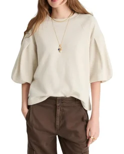 Madewell Puff Sleeve Sweatshirt Style. Hthr Natural Discount
