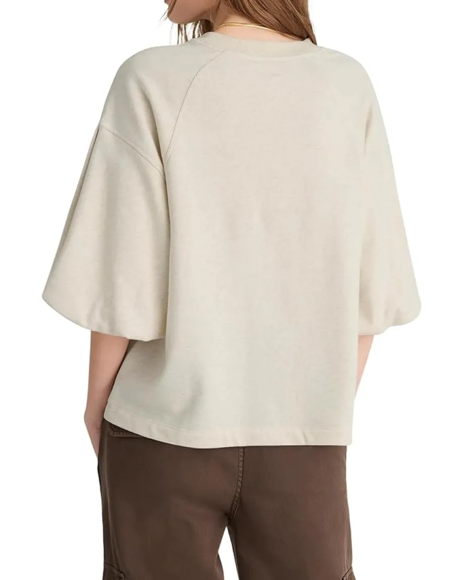 Madewell Puff Sleeve Sweatshirt Style. Hthr Natural Discount