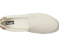 Keds Pursuit Slip On White/Leopard Leather Online
