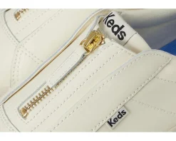 Keds Pursuit Zip Egret/Black Leather Outlet