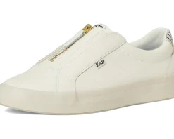 Keds Pursuit Zip Egret/Black Leather Outlet