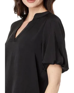 Vince Camuto Quarter Puff Sleeve Blouse Rich Black