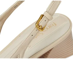 Franco Sarto Racer9 Slingback Shoes Alabaster Faux Leather Weave Online