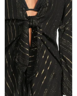 Women BECCA Radiance Plunge Tie Front Tunic Cover-up