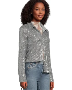 Women Sanctuary Radiant Sequin Shirt