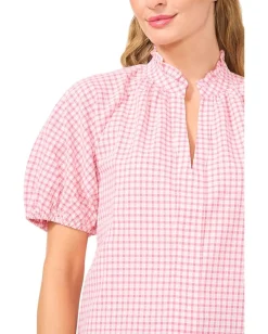 CeCe Raglan Sleeves Ruffled Split Neck Blouse Confetti Online