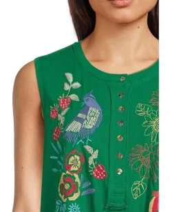 Women Johnny Was Raw Detail Henley Tank- Cora