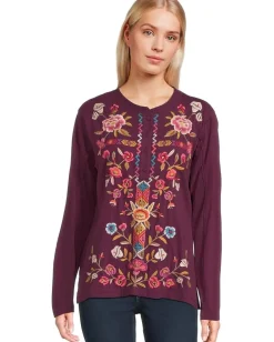 Women Johnny Was Raw Seam Henley- Anaya