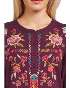 Women Johnny Was Raw Seam Henley- Anaya