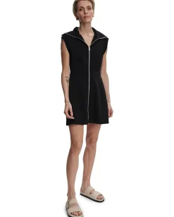 Varley Rebecca Zip Through Dress Black New