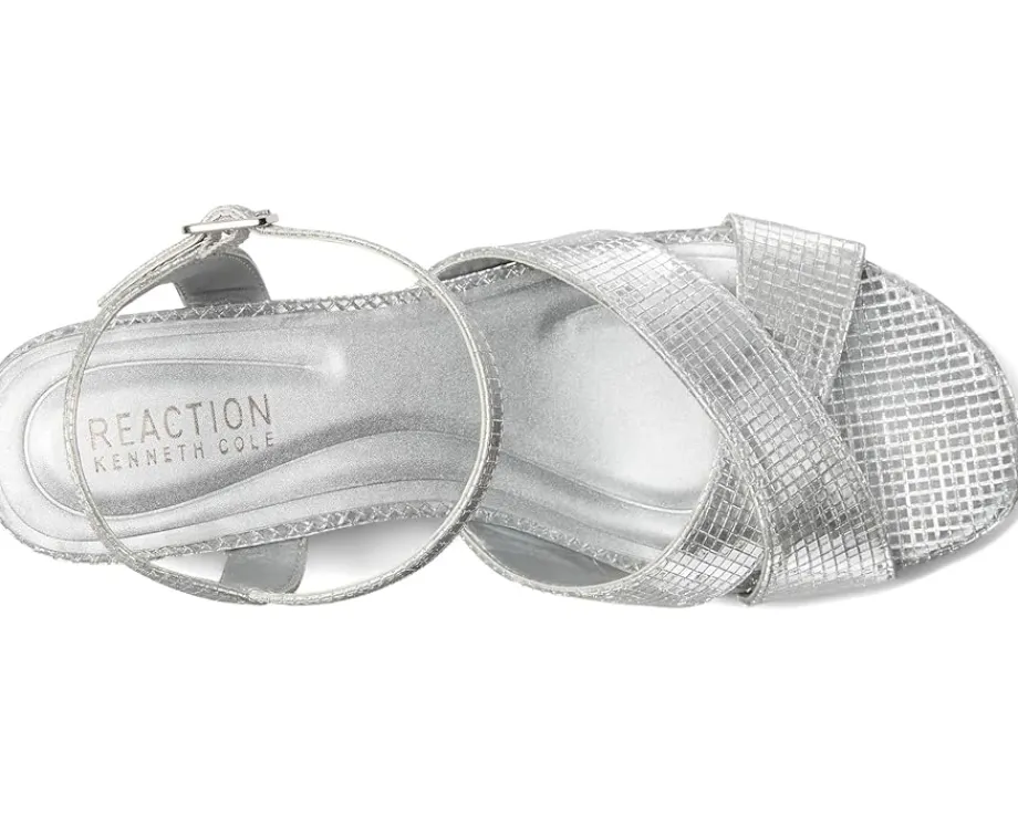 Kenneth Cole Reaction Reeva Platform Silver Grid Metallic Online