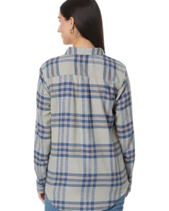 Toad&Co Re-Form Flannel Long Sleeve Shirt Basalt Lg Scale New