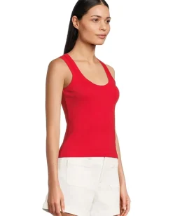Madewell (Re)Generative Cotton Ribbed Scoopneck Tank Festival Red Best