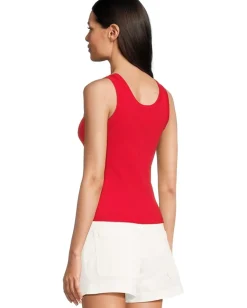 Madewell (Re)Generative Cotton Ribbed Scoopneck Tank Festival Red Best