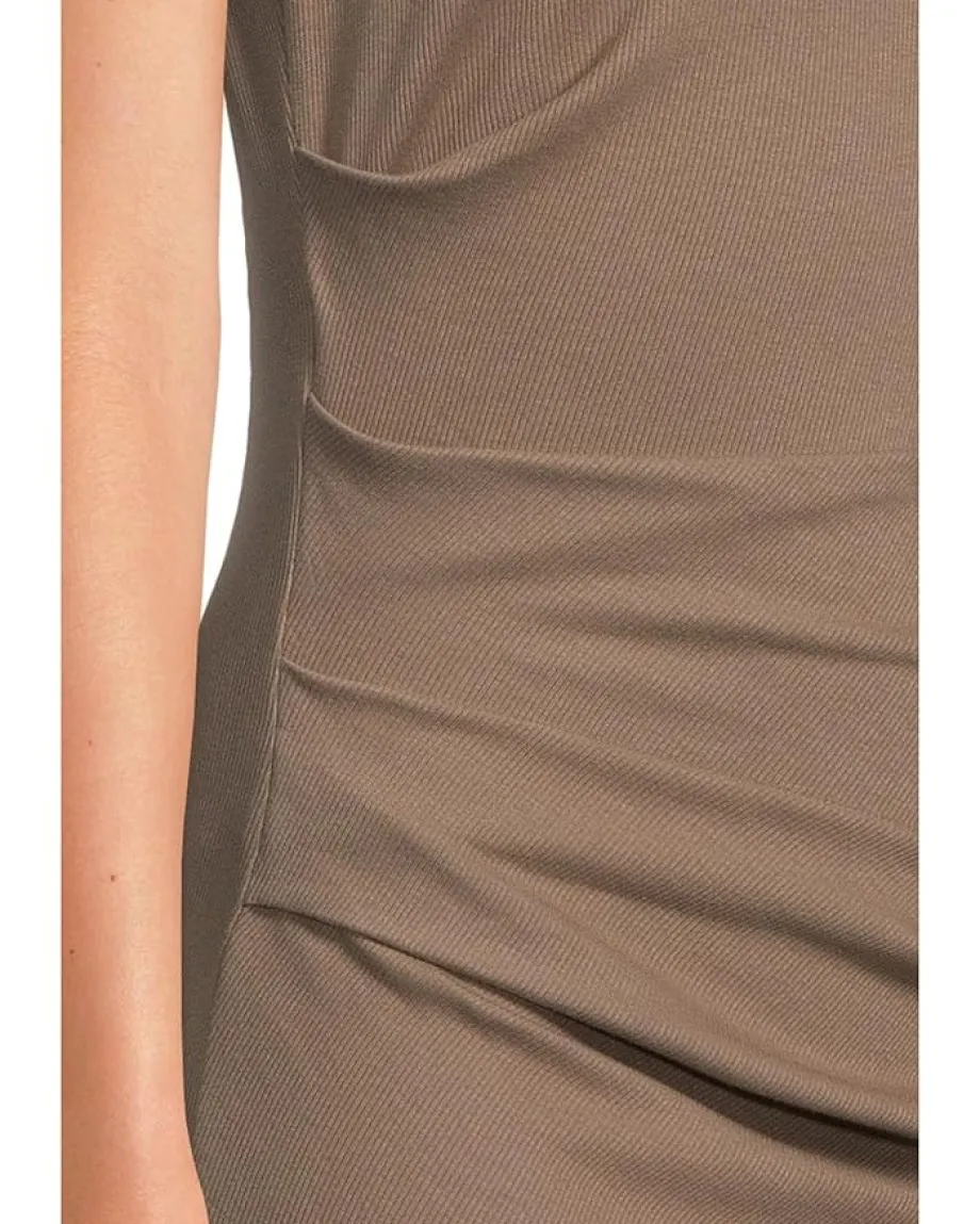 Women Michael Stars Reign Knife Neck Midi Pleated Dress