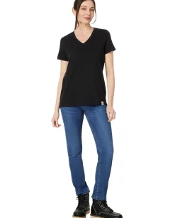 Women Carhartt Relaxed Fit Lightweight Short Sleeve V-Neck T-Shirt