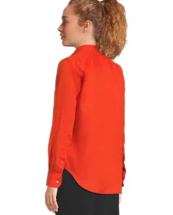 Lauren Ralph Lauren Relaxed Fit Linen Shirt Orange Lily Best