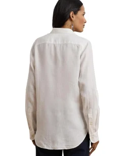 Women Lauren Ralph Lauren Relaxed Fit Print Roll-Tab Sleeve Shirt