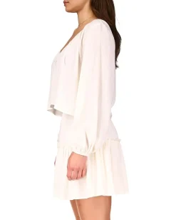 Sanctuary Relaxed High-Low Textured Blouse Muslin Online