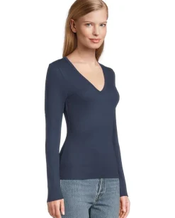 Michael Stars Remi V-Neck Tee Nocturnal Clearance