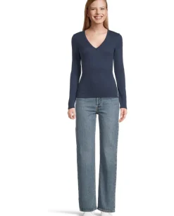 Michael Stars Remi V-Neck Tee Nocturnal Clearance