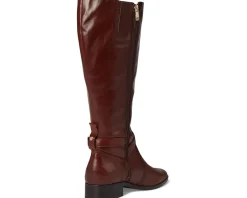 Naturalizer Rena2 Extra Wide Calf Boots Deep Saddle Brown Leather Discount