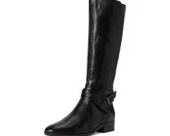 Naturalizer Rena2 Narrow Calf Boots Black Leather Outlet