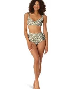 Anne Cole Retro Twist Underwire Top Multicolor New