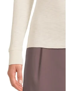 Lilla P Rib Slub Long Sleeve Crew Talc Online