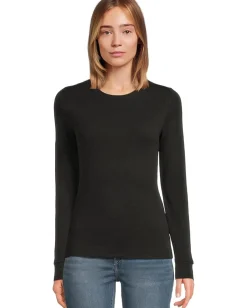 Women Lilla P Rib Slub Long Sleeve Crew