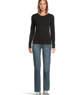Women Lilla P Rib Slub Long Sleeve Crew