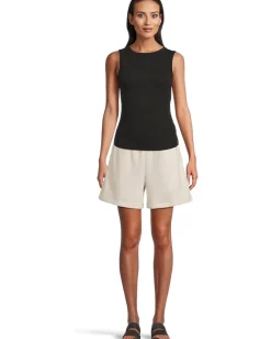 Women Lilla P Rib Slub Side Pleat Tank