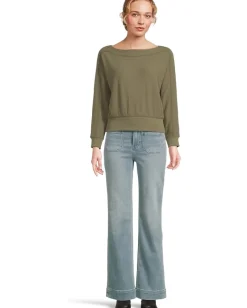 Women Lilla P Rib Trim Seamed Top