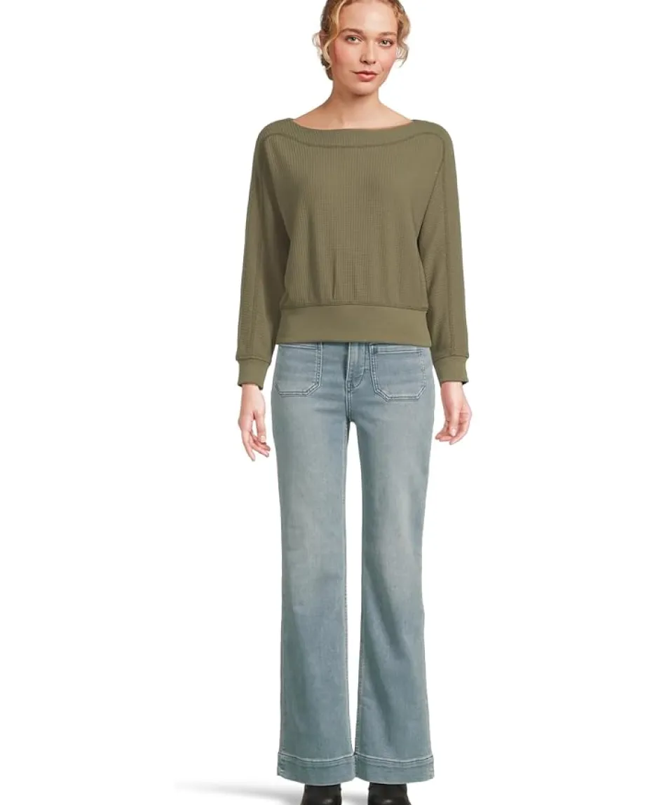 Women Lilla P Rib Trim Seamed Top