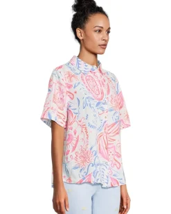 Lilly Pulitzer Ridoc Top Resort White Sun Sea Sand Sale