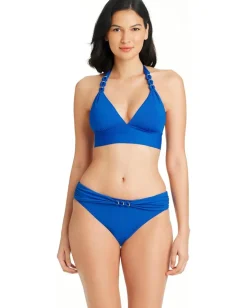 Bleu Rod Beattie Ring Master Banded Halter Top Azure Discount