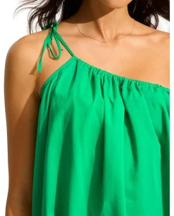 Seafolly Rio One Shoulder Mini Dress Jade Online