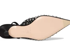 Loeffler Randall Rio Smocked Kitten Heel Black/Crystal Sale