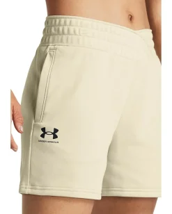 Under Armour Rival Terry Shorts Silt/Black Hot