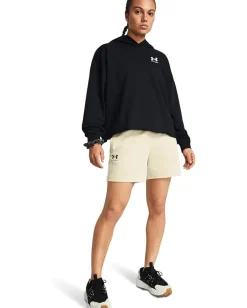 Under Armour Rival Terry Shorts Silt/Black Hot