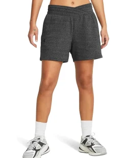 Under Armour Rival Terry Shorts Castlerock Full Heather/Black New