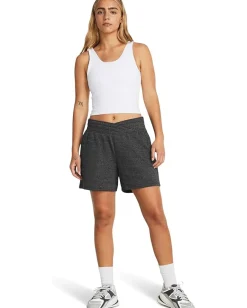 Under Armour Rival Terry Shorts Castlerock Full Heather/Black New