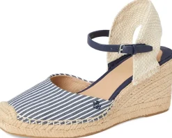 Lauren Ralph Lauren Robby Striped Canvas & Jute Espadrille Refined Navy/Natural/Refined Navy/Natural Discount