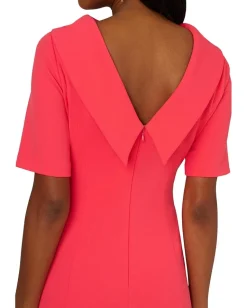 Women Adrianna Papell Roll Neck Sheath With V Back