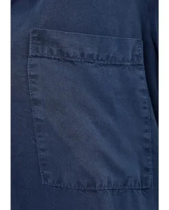 Mod-o-doc Roll Tab Patch Pocket Tunic Vibrant Navy Discount