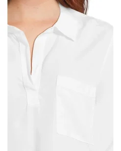 Mod-o-doc Roll Tab Sleeve Patch Pocket Tunic White Hot