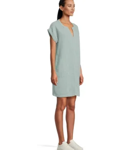 Mod-o-doc Roll-Up Short Dolman Sleeve Shift Dress Gris Mist Discount