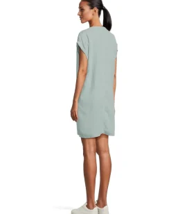 Mod-o-doc Roll-Up Short Dolman Sleeve Shift Dress Gris Mist Discount